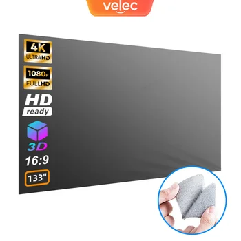 Schermo per proiettore portatile Velec Schermi di proiezione semplici anti-luce da 80/120 pollici per accessori per proiettori per ufficio domestico all'aperto
