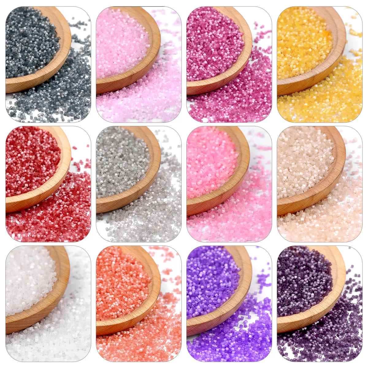 Vibrant Assorted Color Glass Tube Beads