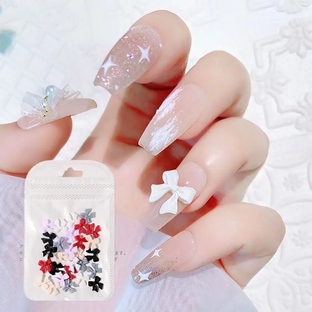 Nail Butterfly Rhinestone Nail Art Tools Shiny Lightweight 3D Colorful Nail Bow Rhinestone Bow Ornaments Fashion Style