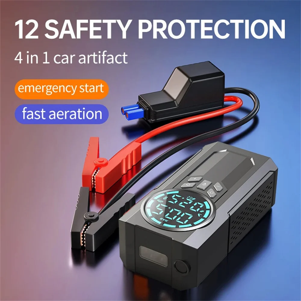 IN1 Car Jump Starter Air Pump Power Bank Lighting Portable Air
