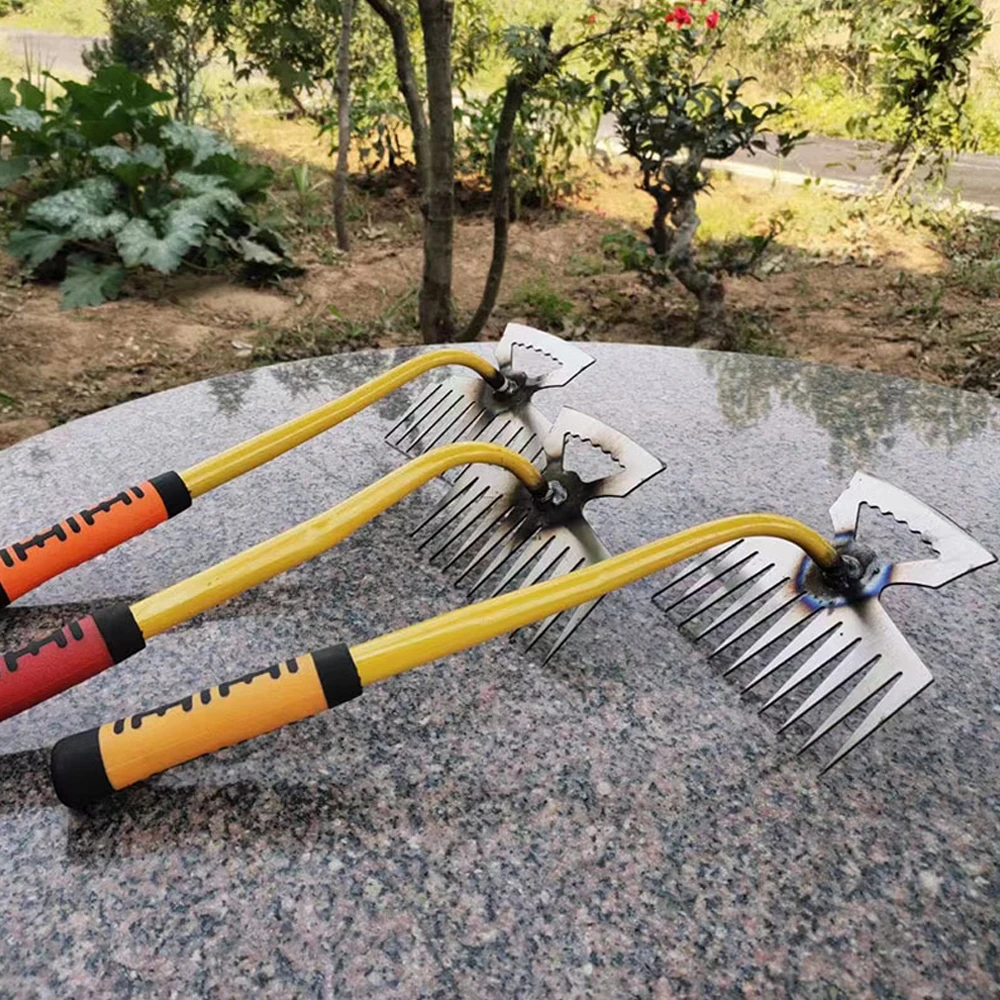 4/11 denti diserbatrice multifunzione vaso di erba strumento di diserbo del suolo escavatore manuale in acciaio al Manganese rinnovato fornitura di erbe da giardino 3
