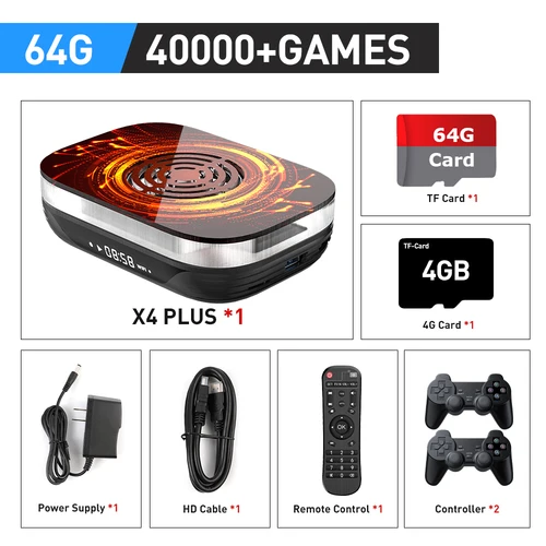 슈퍼 콘솔 X4 플러스 레트로 비디오 게임 콘솔, 세가 새턴/DC/아케이드/나오미 S905X4 4 4K TV 11 박스 게임 플레이어, 60000 게임 7