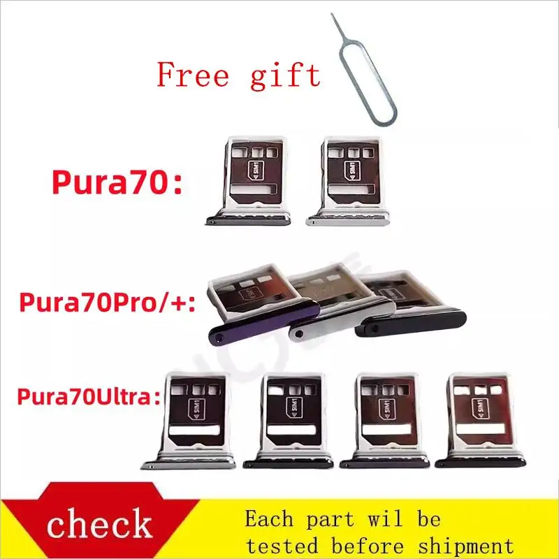 علبة بطاقة SIM: بديلة لهاتف Huawei Pura70/70Pro+/70Ultra HBN-AL00 - محول فتحة حامل بطاقة Sim مناسب تمامًا وMicro