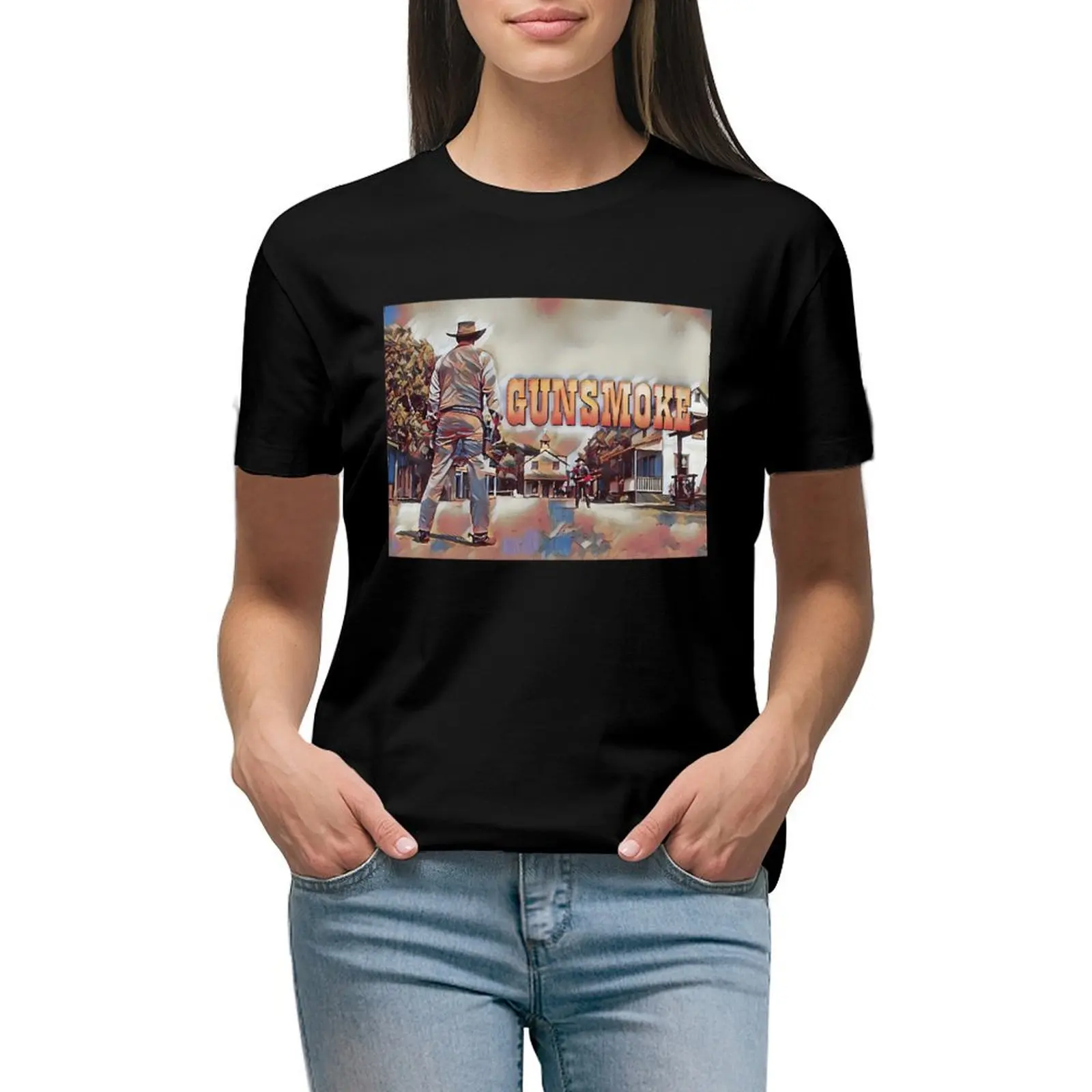

Gunsmoke T-shirt tees Female clothing cat shirts for Women