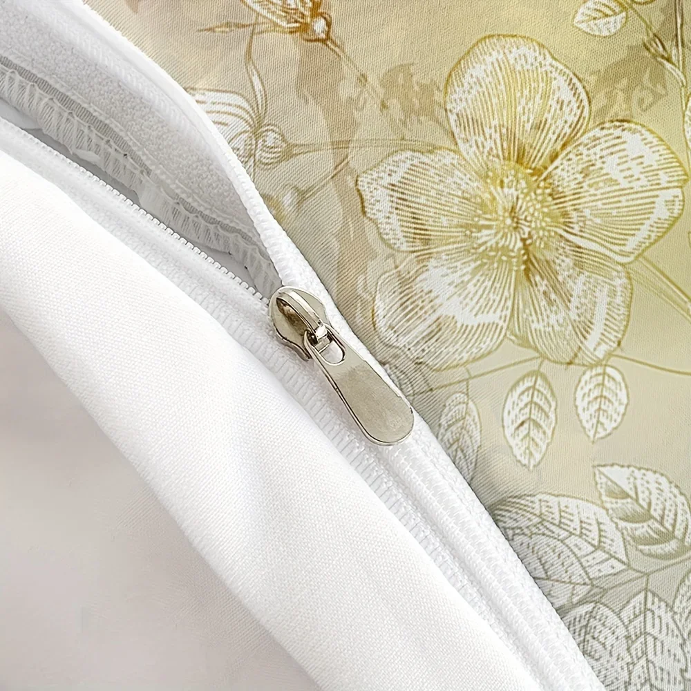 3pcs Soft Butterfly Print Duvet Cover Set for Comfortable Sleep - 3 Piece Bedding Set for Bedroom or Guest Room