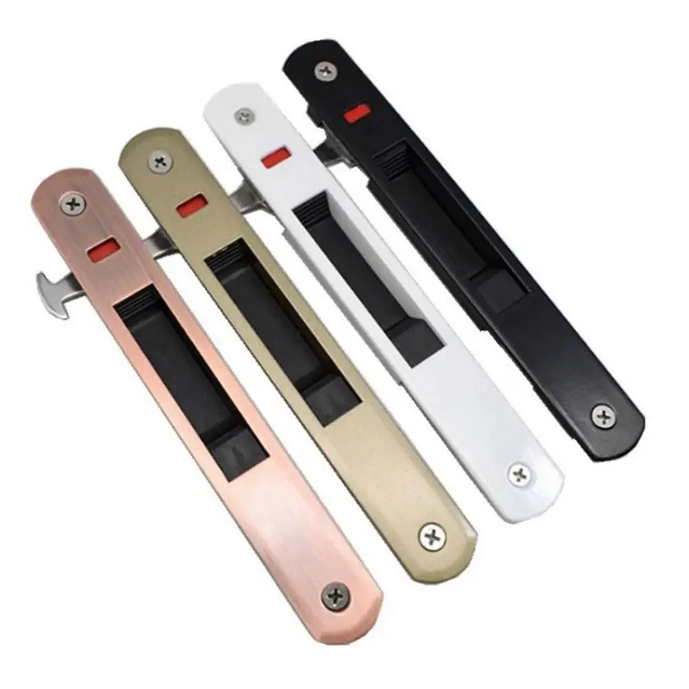 Sliding Door Lock Door Safety Lock Door Lock Durable Sliding Door Lock Hook 90 Type Window Latch Embedded Lock Zinc Alloy Door Handle
