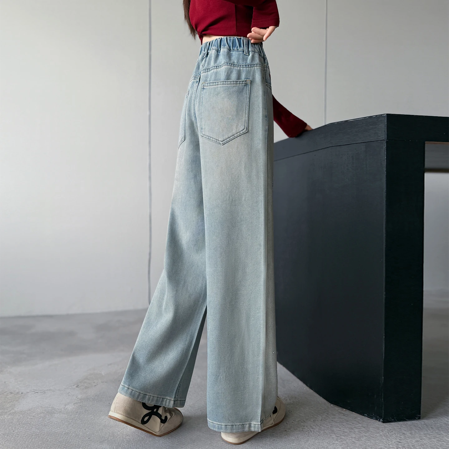 세련된 아동용 꽃 장식 청바지, 십대 소녀들을 위한 캐주얼 스트레이트 핏 크리스탈 데님 팬츠, 키즈 스트리트 디자인 청바지