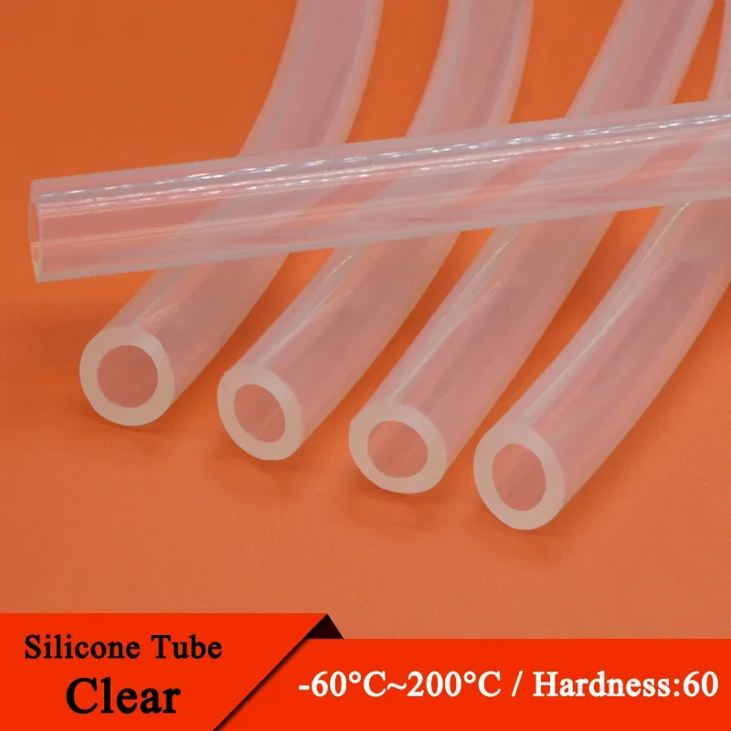 

1M Food Grade Silicone Rubber Hose Transparent Flexible Silicone Tube Diameter 10mm 11mm 12mm 14mm 16mm 18mm 20mm 30mm 50mm Tube