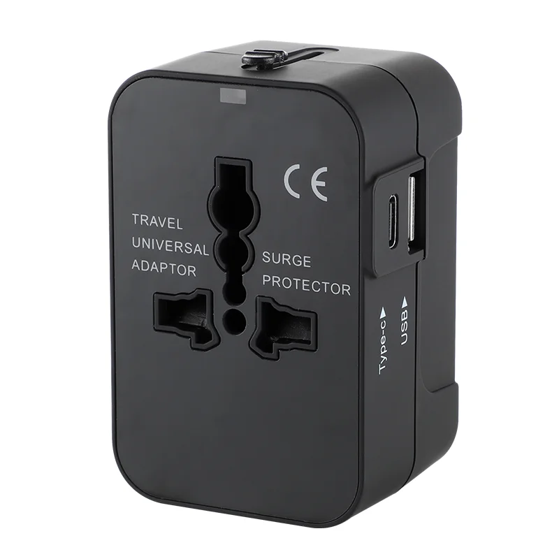 Power Adapter Travel Adapter Dual USB Port Universal UK to EU Plug