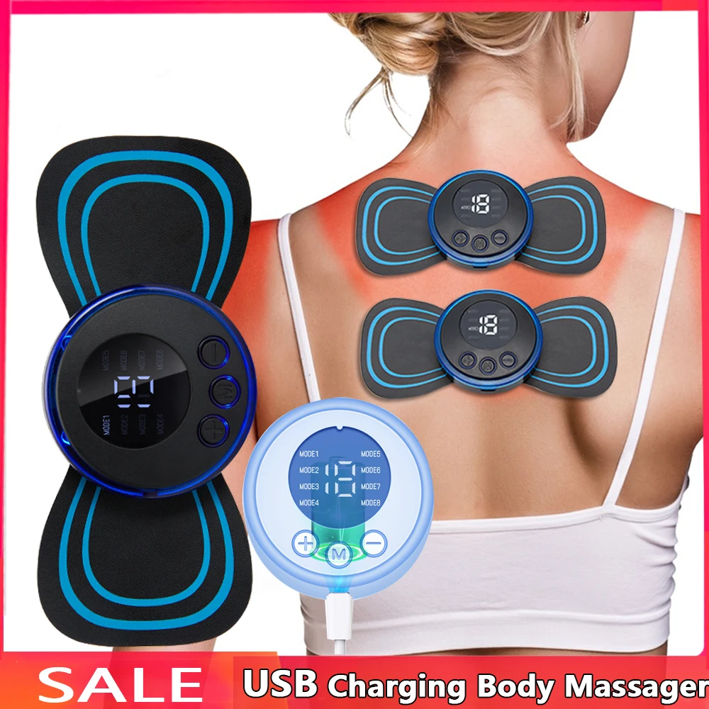 Neck Massager EMS Muscle Stimulator Gel Cervical Relief Pain Relax Back Massage Patch Neck Massageador Shoulder Relaxation