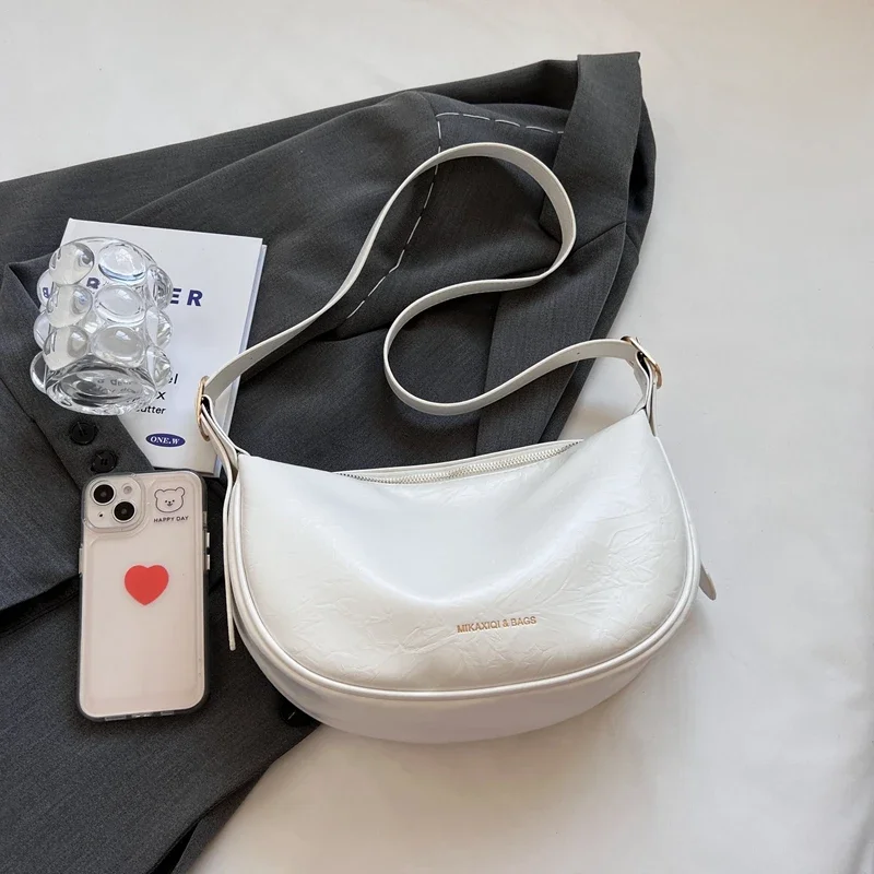 Fashion Crossbody Bag Women Niche Design Foreign Style All High-grade Texture Dumpling Bags Korean Leather Soft Leisure Commute