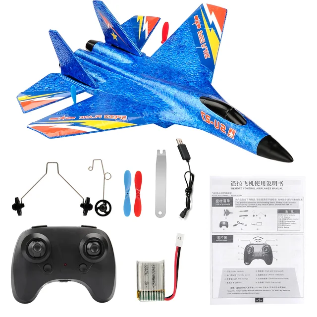 RC Plane SU-27 Aircraft Remote Control Helicopter 2.4G Airplane EPP Foam RC Vertical Plane Children Toys Gifts - Su27 Blue