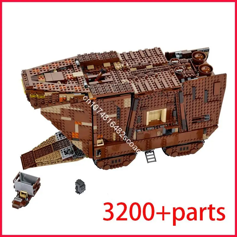 

Famous Movie Scene desert city Blocks Children's Toy Sandcrawler Model Christmas Building Blocks MOC-75059 Stickerless man-child