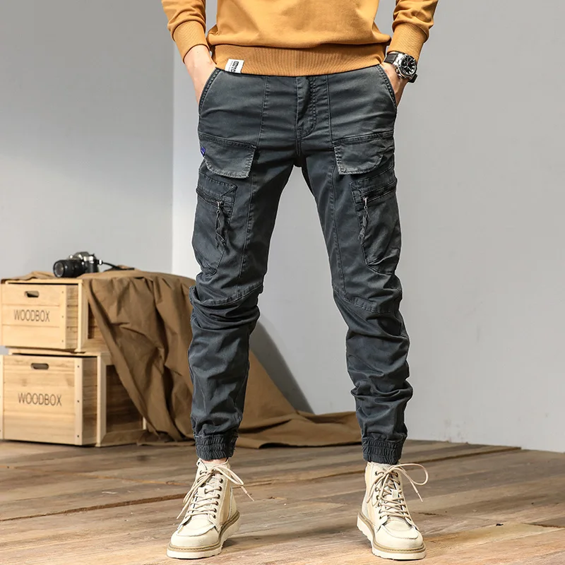 

Joggers Cargo Pants Mens Casual Y2k Multi-Pocket Male Trousers Sweatpants Streetwear Techwear Military Green Track Pants