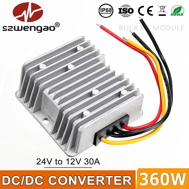 24V to 12V Converter Step Down 24V 12V Waterproof Module DC DC 1A-5A Buck  Model Converter - AliExpress