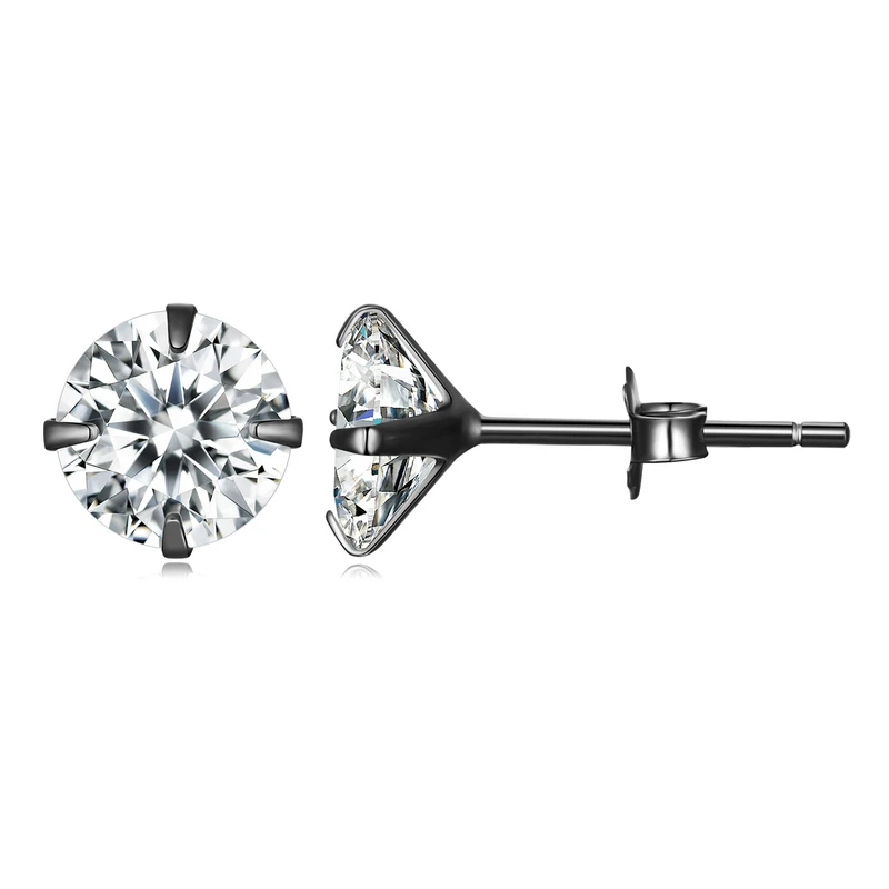 Invinsible Stud|925 Sterling Silver Cubic Zirconia Stud Earrings