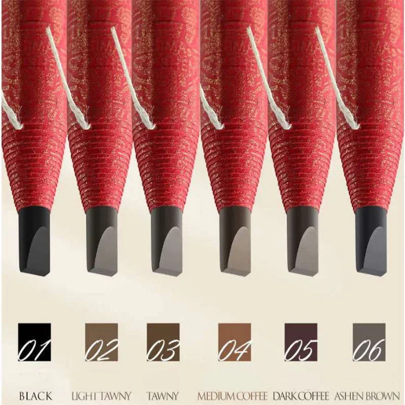 

No peeling Brown Line Eyebrow pencil tattoo naturally waterproof gold rose makeup