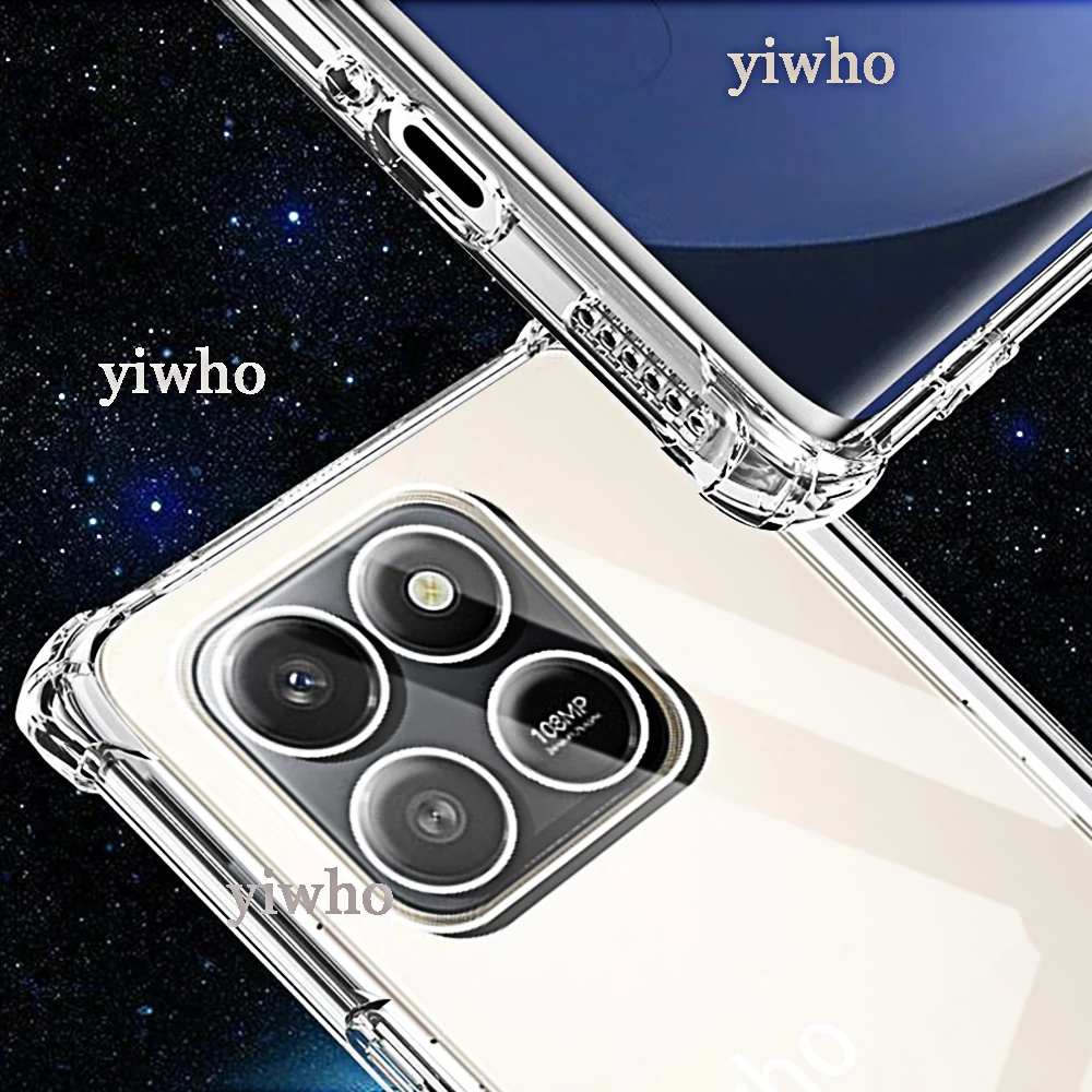 Crystal Clear Soft TPU Phone Case with Lens Protector