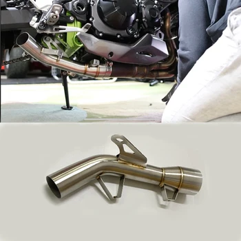For Kawasaki Z900 Z900e 2017 - 2020 Motorcycle muffler Modified Slip On Mid Link Pipe Catalyst Delete