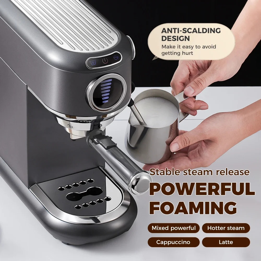 CAFELFFE 1.1L Portable Stainless Steel Coffee Maker 19 Bar Espresso Machine for Hotel Use 19 Bar Capsule Espresso Machine Coffee