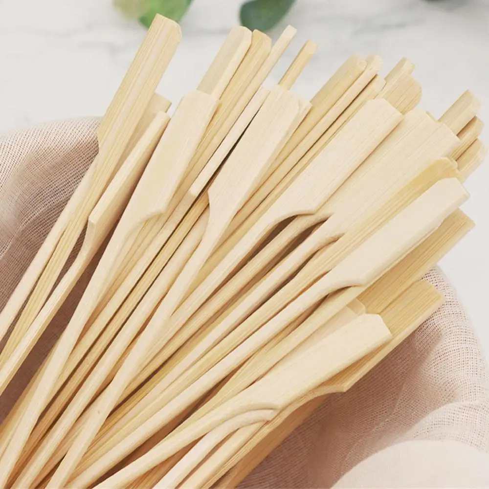 100PCS BBQ Bamboo Stick Mini Ice-sugar Gourd Bamboo Web Celebrity Small Strings Of Fruit To Sign The Kanto Cook Stick barbecue skewers barbecue tools