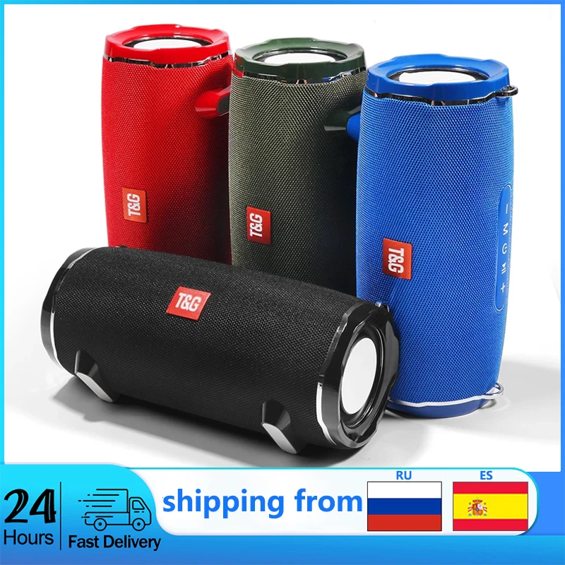 

TG187 High Power Speaker Bluetooth-compatible Waterproof Portable HIFI Column PC Loudspeaker Wireless Outdoor Subwoofer FM Radio