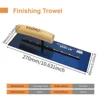 Finishing Trowel Masonry Construction Tools 27cm Blue Steel For Concrete Cement Applying Putty Wall Construction Home Decorating 3