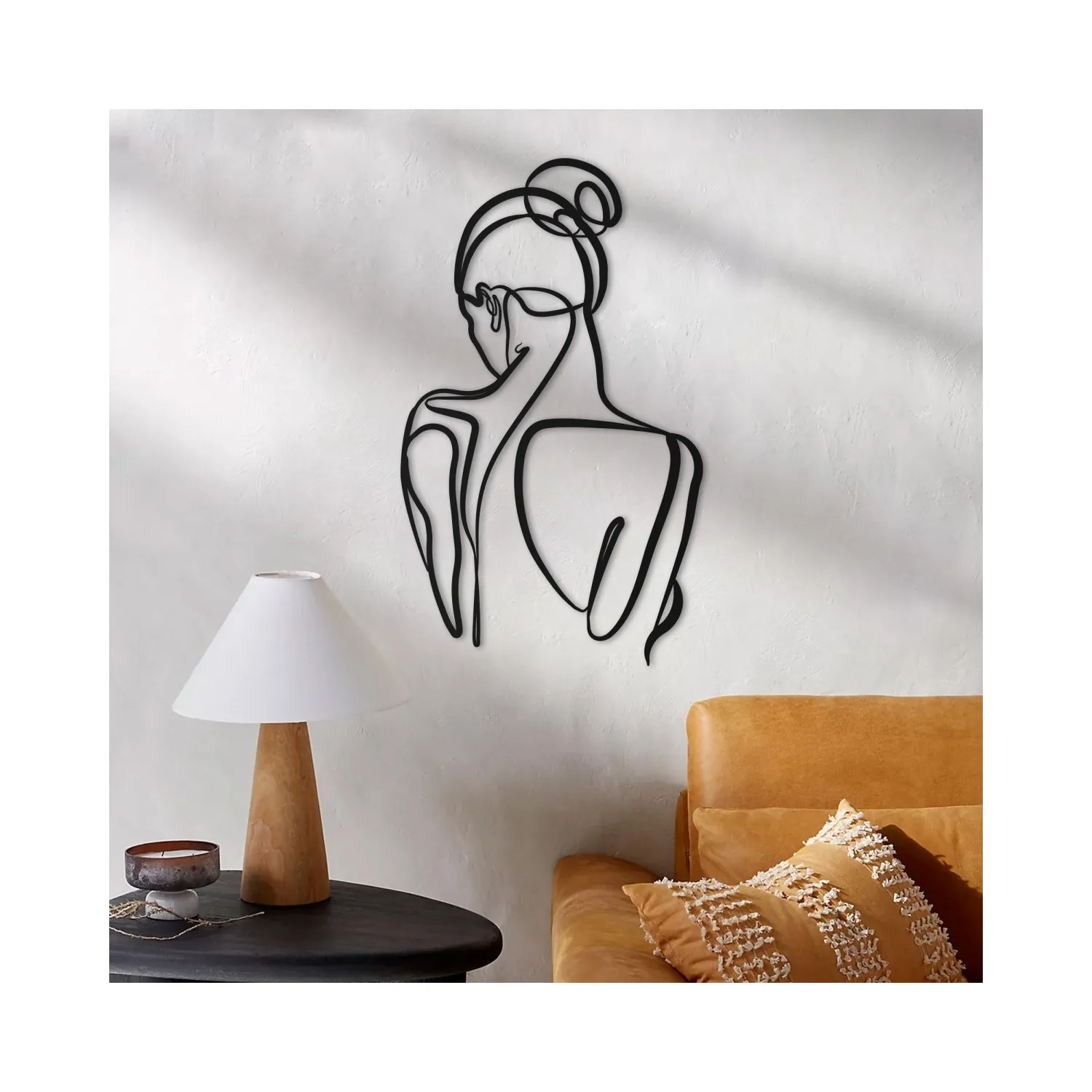 

İkonika Upswept Woman Line Art Artistic Figured Contemporary Modern Design Metal Wall Accessory High Quality Reliable Raw Material