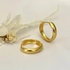 17/21/25mm 1/3Pairs Plain Statement Hoop Earrings Stainless Steel Huggies Cartilage Gold Color Earrings For Women Jewelry 3