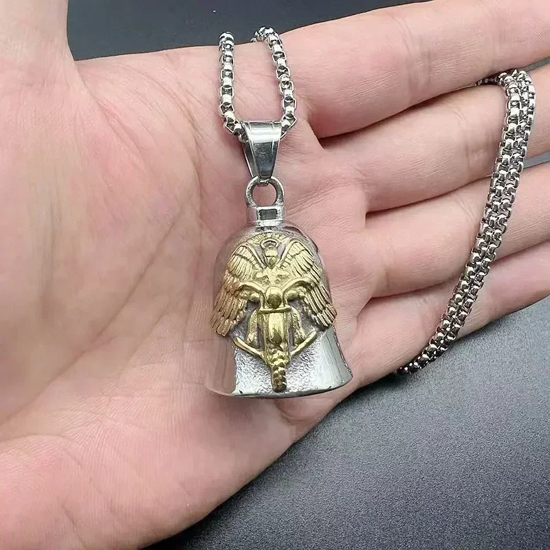 Lion King Pendant and Keychain with Uniquely Carved Bell - Retro Design