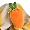 Easter Fabric Carrot Shaped Bag 10X Easter Goody Candy Drawstring Bags Easter Basket Stuffers Rabbit Ear Velvet Bags For Spring 3