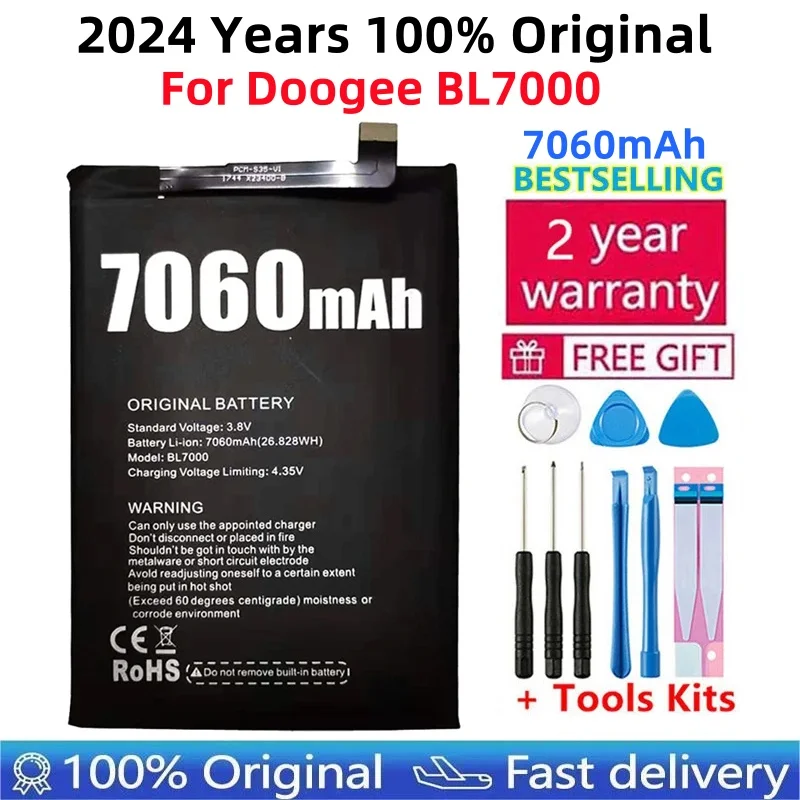 

100% Original New Mobile Phone Battery DOOGEE BL7000 7060mAh Long Standby Time High Capacit DOOGEE Mobile Accessories
