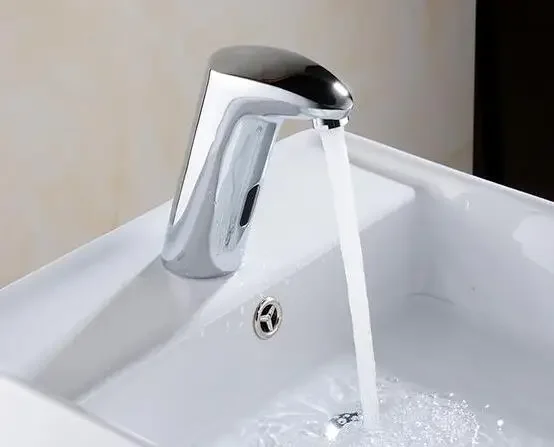 

Vidric Bathroom Automatic Touch Free Sensor Faucets Hot and Cold water saving Inductive electric Water Tap mixer battery power