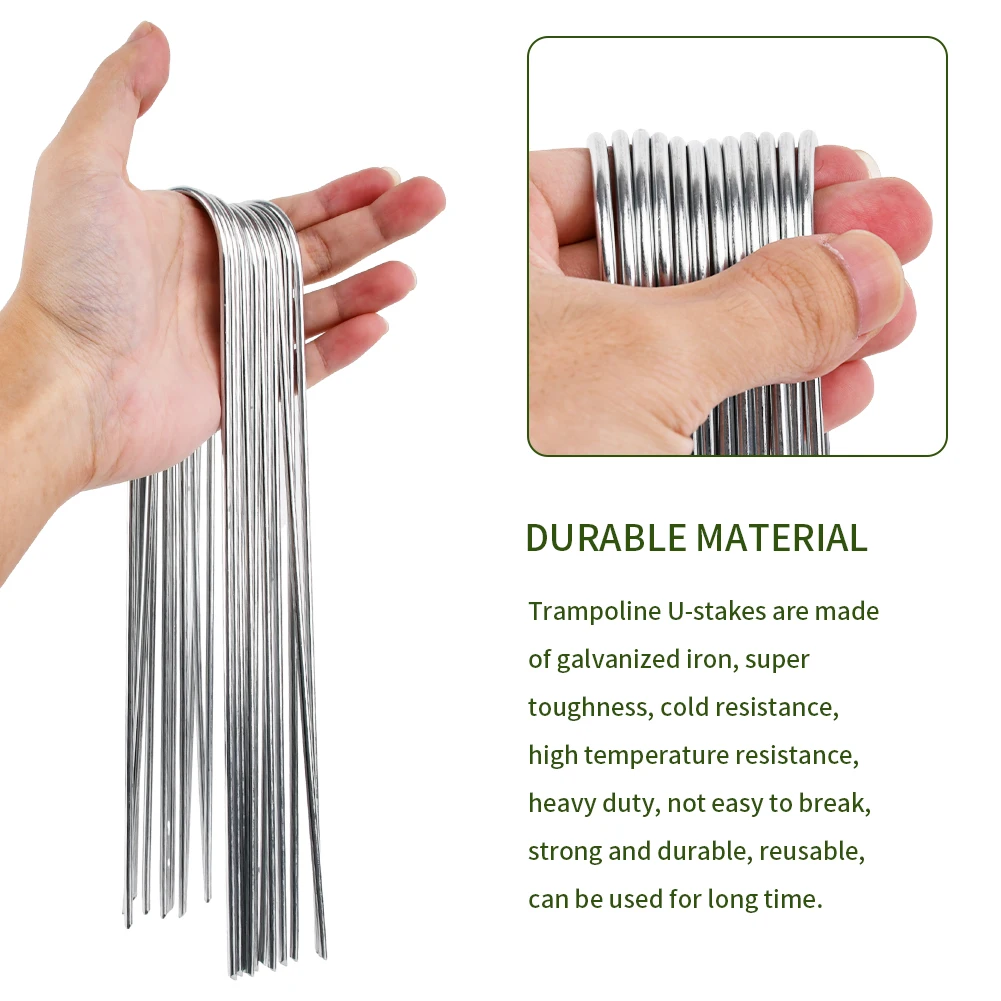 Horticultural Cloth Nails 12pcs 10inch for Soccer Goals and Trampoline
