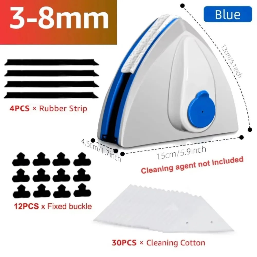 New Household Office Special Magnetic Window Cleaner Brush and Cleaning Tool Automatic Water Discharge Double Layer Wiper