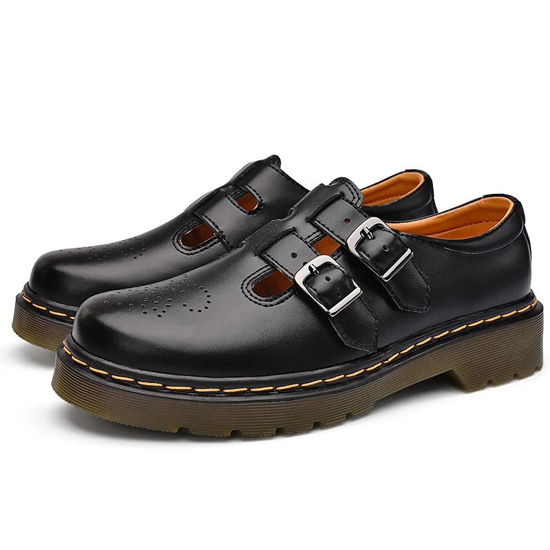 Fashion Shoes for Women British Style Mary Janes Leather Low-Top Women's Shoes Comfortable Casual Sneakers Elegant Footwear