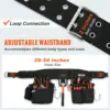 Tool Belt with Suspenders 1680D Polyester, 29 Pockets, 29-54 inches Adjustable Waist Size, Tool Belts for Men, Heavy Duty Carpen 4
