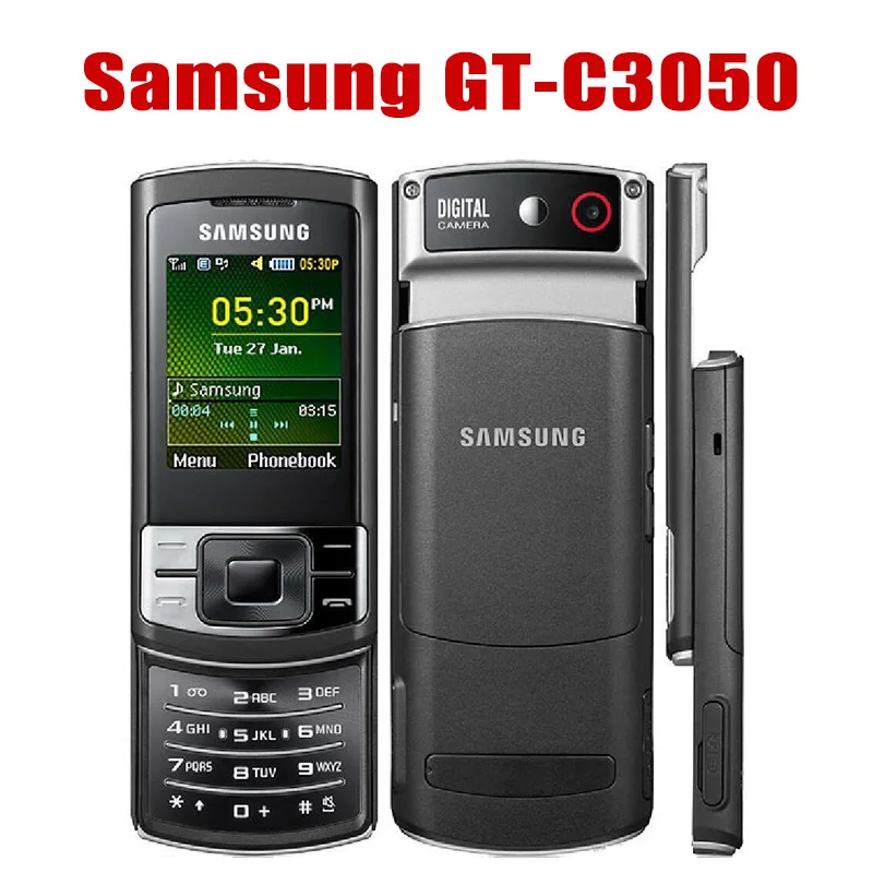 

Samsung C3050 2G Mobile Phone 2.0'' GSM 850 / 900 / 1800 / 1900 Mini-SIM Unlocked Cellphone smartphone