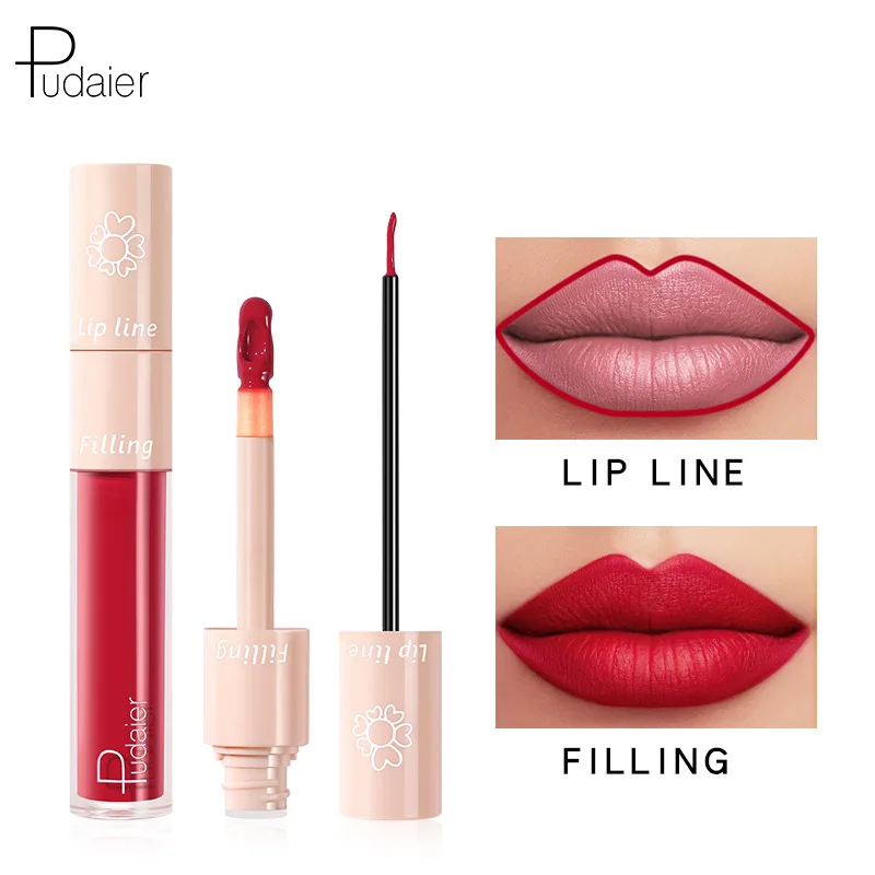 

Double head lipstick lip color liquid lipstick lip line matte lip glaze
