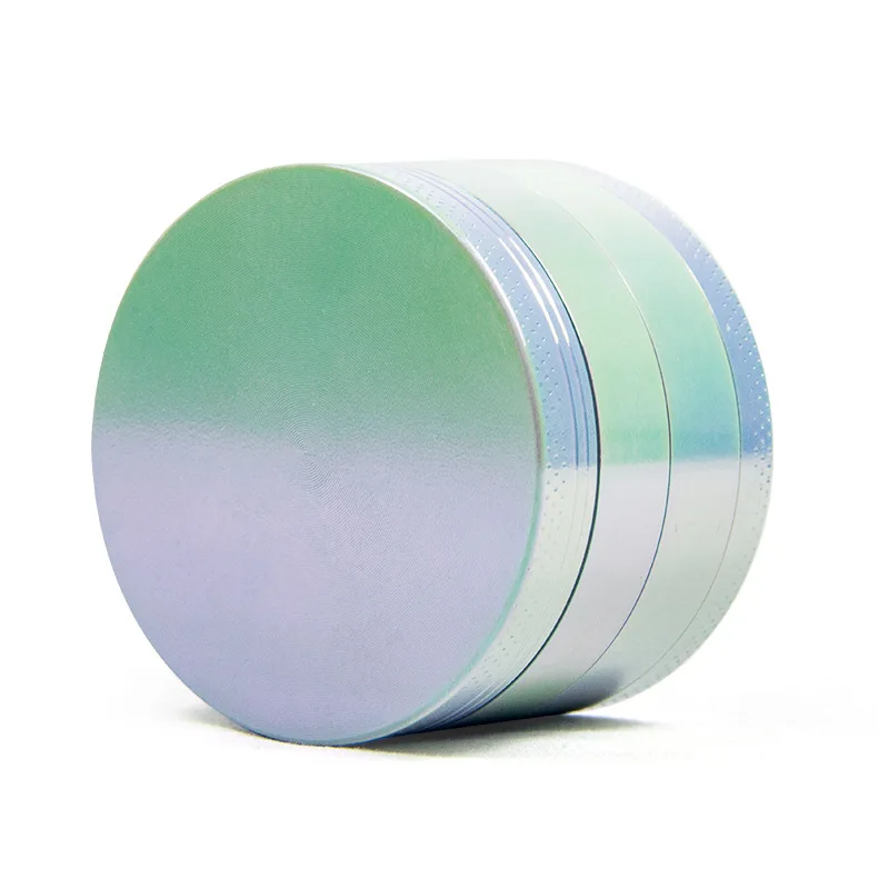 4-layer Zinc Alloy Herb Mill Iridescent Tobacco Spice Mill Crusher Nano Paint Surface