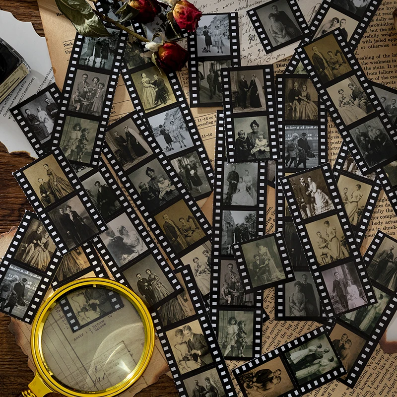 

Mr. Paper 6 Style Vintage Film Stickers Creative Classic Character Architecture Hand Account Decorative Stationery Stickers