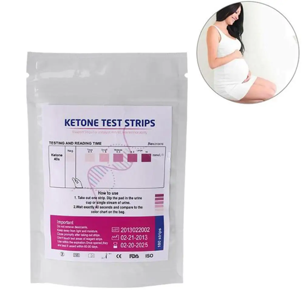 1 Bag/100pcs Urinary Ketone Strips Urine Analysis Keto Strips Healthy Diet Body Tester For Test Body Fat Health Tools