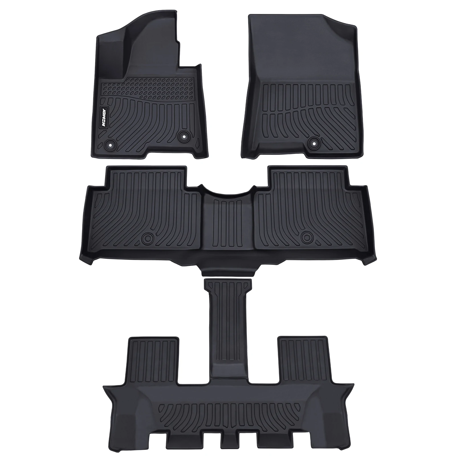 6 Seat For Kia Sorento Hybrid 2021-2024 Car Floor Mats All Weather Waterproof Protective Pad Carpete Fit Car Floor Liner Set