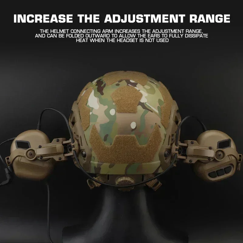 Tactical OPS CORE ARC/Wendy M-LOK Rail Airsoft M32 M31 Fast Helmet Mount Adapter For COMTAC III Shooting Headset Accessories