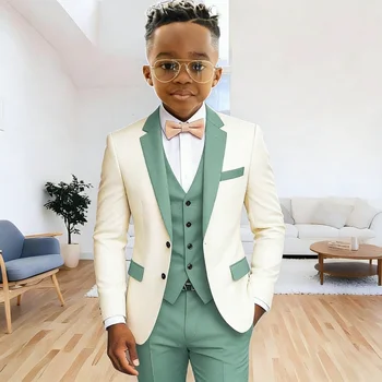 Kids Ivory 3-Piece Suit Set 1
