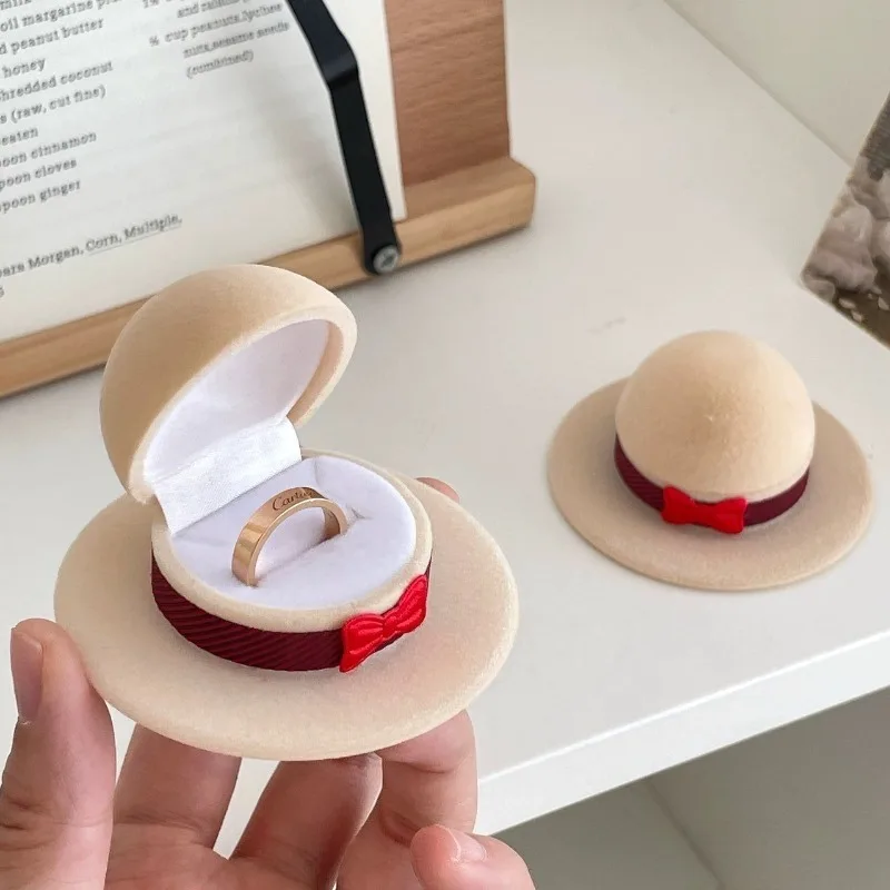 Cute Top Hat Jewelry Box - Creative Ring Earring Necklace Organizer, Sweet Gift Box for Girlfriend's Accessory  Storage