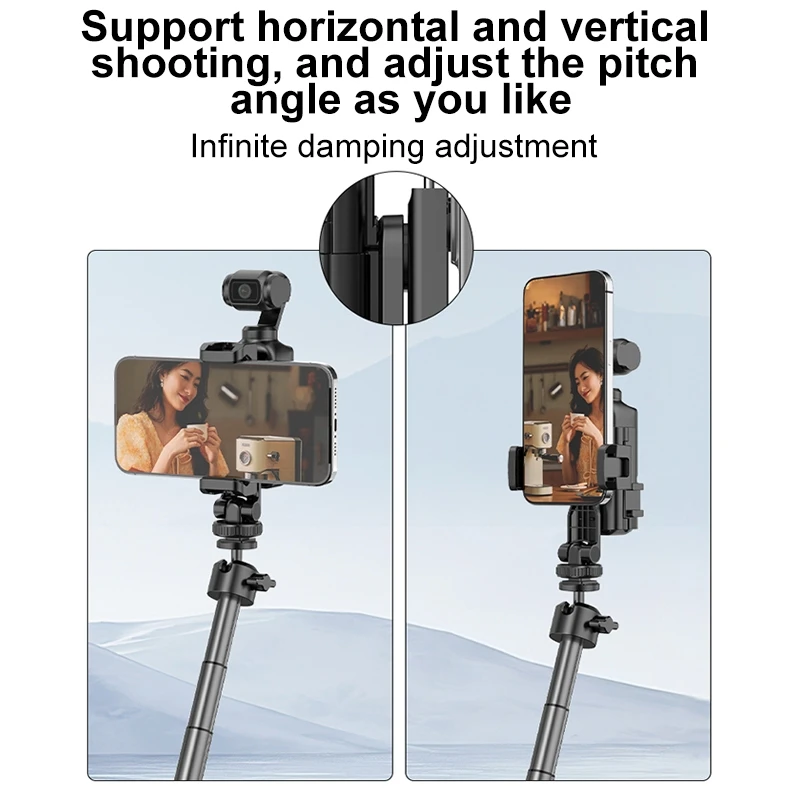 For DJI OSMO Pocket 3 PULUZ Protective Frame Expansion Phone Clamp Bracket Compatible with Tripod Pole