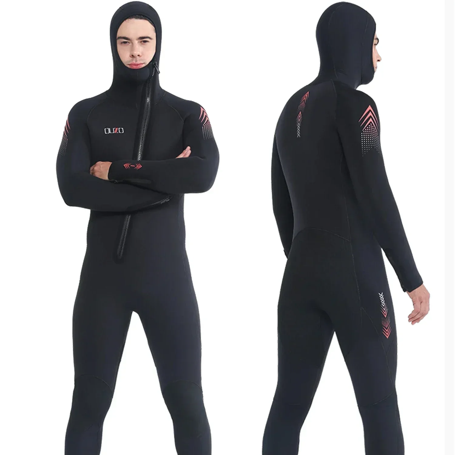 Wetsuit 7mm Neoprene Mens Stretch Diving Suit,winter Swimsuit Keep Warm,Front Zipper,full Body,for Scuba Diving,freediving