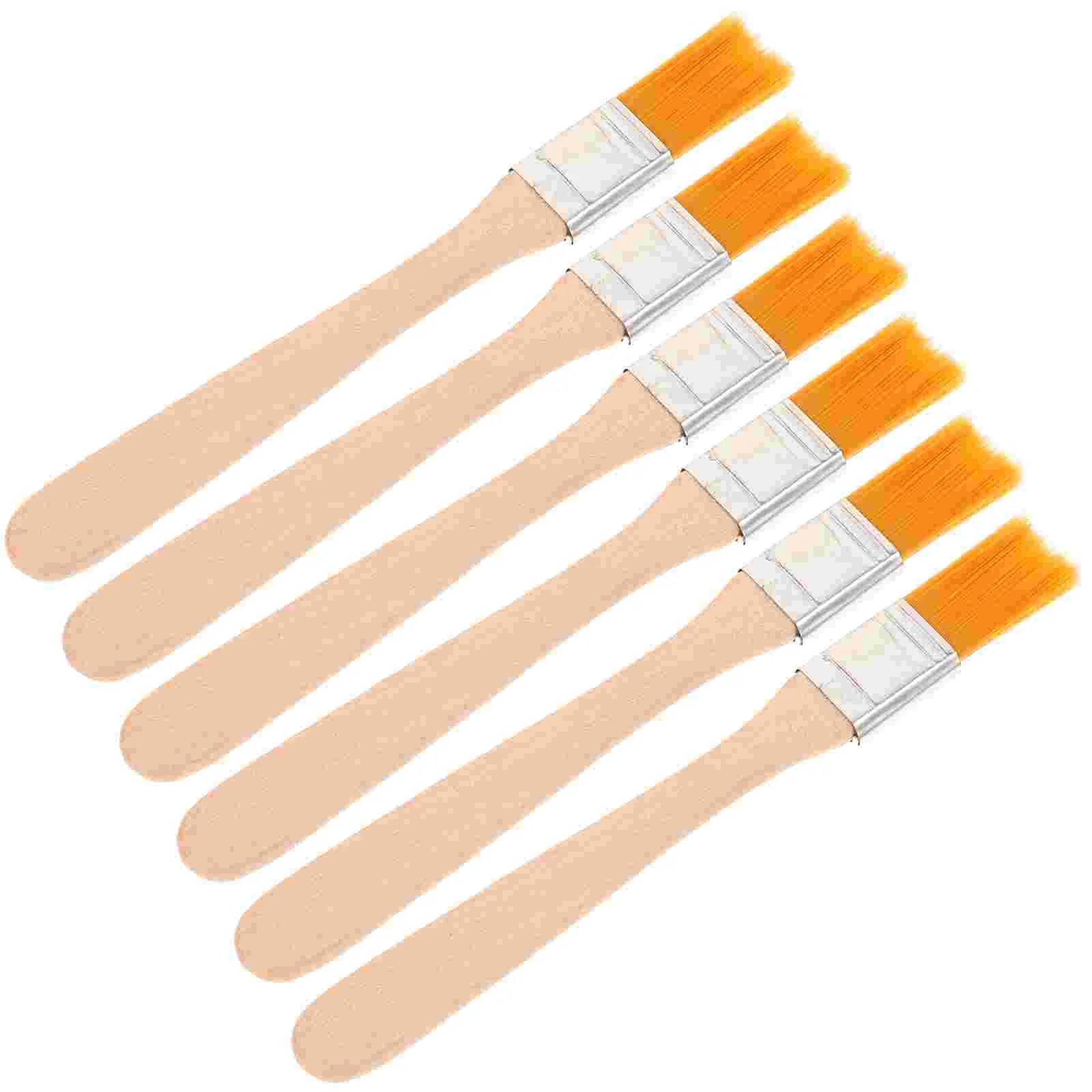 

6 Pcs Paint Brush Painting with Wood Handle Brushes for Kids Major Wall Nylon Small Portable Reusable Child