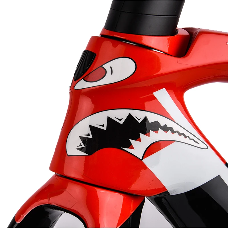 Bike Frame Sticker Shark Head Top Tube Sticker Bicycle Decals Decorative Frame Anti-scratch Bike Stickers Decal 1PC bike stickers